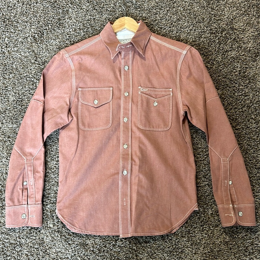 Freenote Lambert Button Down Shirt, Red, Size Small